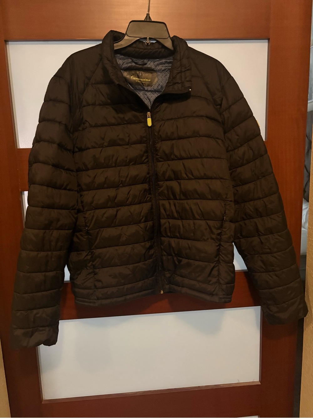 Men's Black Quilted Puffer Jacket by